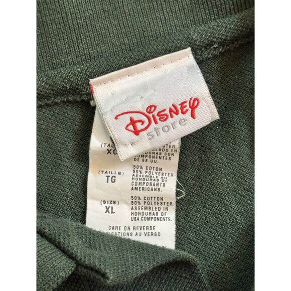 VTG Disney Store Green Polo Shirt Embroidered Tigger Design XL Winnie The Pooh - Picture 4 of 6